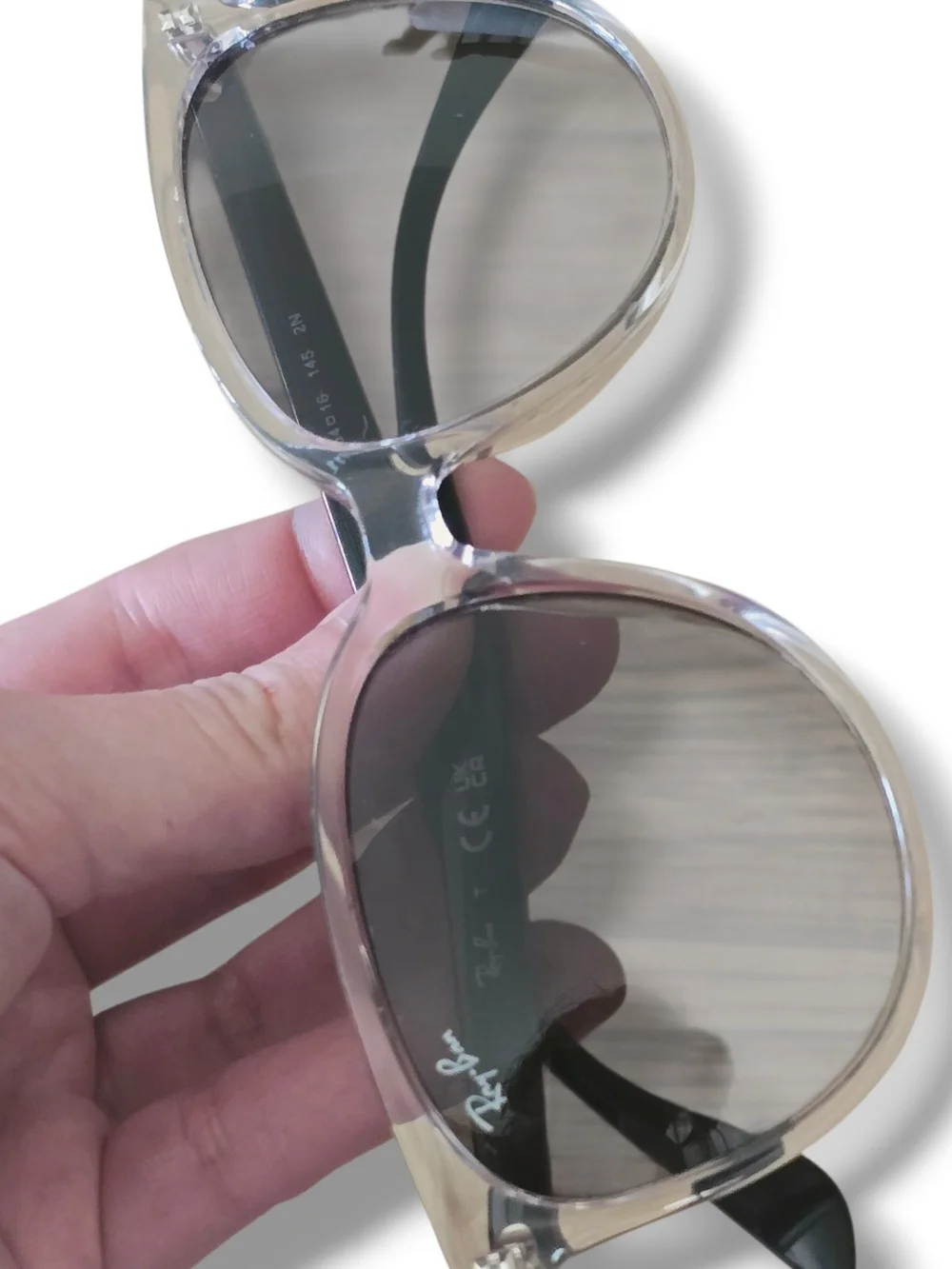 Ray-Ban Clear Frame Women's Sunglasses with Case - Clear/Black (RB4378 6477/11)